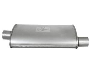 aFe Power - aFe Power Scorpion Aluminized Steel Muffler 2-1/2 IN ID Center/Offset x 9 IN W x 4 IN H x 18 IN L- Oval Body - 49M00002 - Image 3