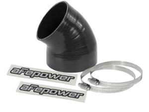 aFe Power Magnum FORCE Cold Air Intake System Spare Parts Kit (4-1/8 IN ID to 3-1/2 IN ID x 49 Deg.) Elbow Reducing Coupler - Black - 59-00085