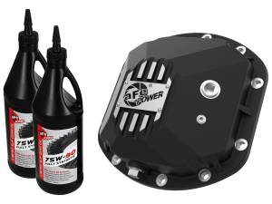 aFe Power Pro Series Dana 30 Front Differential Cover Black w/ Machined Fins & Gear Oil Jeep Wrangler (TJ/JK) 97-18 - 46-71131B