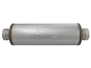 aFe Power - aFe Power SATURN 4S 409 Stainless Steel Muffler 4 IN ID Center/Center x 8 IN Dia. x 30 IN OAL - Round Body - 49M00038 - Image 2