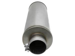 aFe Power - aFe Power SATURN 4S 409 Stainless Steel Muffler 4 IN ID Center/Center x 8 IN Dia. x 30 IN OAL - Round Body - 49M00038 - Image 3