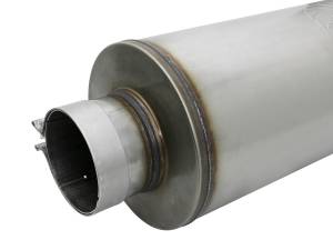 aFe Power - aFe Power SATURN 4S 409 Stainless Steel Muffler 4 IN ID Center/Center x 8 IN Dia. x 30 IN OAL - Round Body - 49M00038 - Image 4