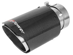 aFe Power MACH Force-Xp 304 Stainless Steel Clamp-on Exhaust Tip Carbon Fiber 2-1/2 IN Inlet x 3-1/2 IN Outlet X 7 IN L - 49T25354-C07