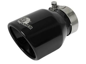 aFe Power MACH Force-Xp 409 Stainless Steel Clamp-on Exhaust Tip Black 2-1/2 IN Inlet x 4 IN Outlet x 6 IN L - 49T25404-B06