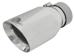 aFe Power - aFe Power MACH Force-Xp 304 Stainless Steel Clamp-on Exhaust Tip Polished 3 IN Inlet x 4-1/2 IN Outlet x 9 IN L - 49T30454-P092 - Image 1