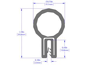 aFe Power - aFe Power Magnum FORCE Cold Air Intake Replacement Trim Seal Kit 1/16 IN X 3/4 IN seal bulb X 36 IN L - 59-10092 - Image 2