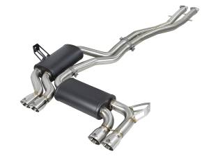 aFe Power - aFe Power MACH Force-XP 2-1/2 IN 304 Stainless Steel Cat-Back Exhaust w/ Polished Tips BMW M3 (E46) 01-06 L6-3.2L S54 - 49-36344-P - Image 1