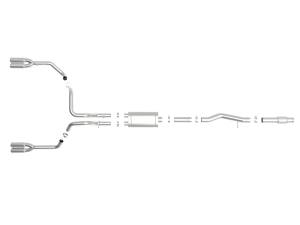 aFe Power - aFe Power Vulcan Series 4 IN to 3 IN 304 Stainless Cat-Back Exhaust System w/ Polished Tip GM Silverado/Sierra 1500 19-23 V8-6.2L - 49-34102-P - Image 5