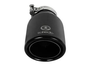 aFe Power - aFe Power Takeda 409 Stainless Steel Clamp-on Exhaust Tip Black 2-1/2 IN Inlet x 4 IN Outlet x 8 IN L - 49T25404-B08 - Image 3