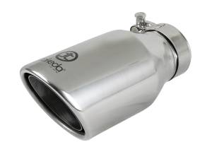 aFe Power Takeda 304 Stainless Steel Clamp-on Exhaust Tip Polished 2-1/2 IN Inlet x 4 IN Outlet x 8 IN L - 49T25404-P08