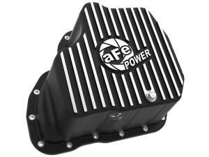 aFe Power - aFe POWER Pro Series Engine Oil Pan Black w/ Machined Fins GM Diesel Trucks 01-10 V8-6.6L (td) LB7/LLY/LBZ/LMM - 46-71070B - Image 2