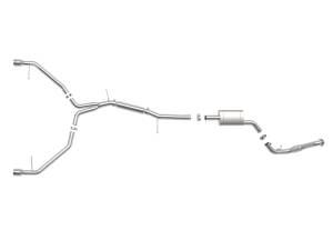 aFe Power - aFe Power MACH Force-Xp 3 IN to 2-1/2 IN Stainless Steel Cat-Back Exhaust System Polished Audi A4 (B9) 17-19 L4-2.0L(t) - 49-36420-P - Image 4