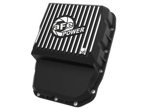 aFe POWER Pro Series Transmission Pan Black w/ Machined Fins Dodge Diesel Trucks 13-23 (68RFE) - 46-71160B