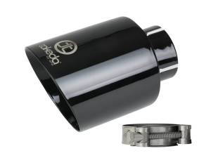 aFe Power Takeda 409 Stainless Steel Clamp-on Exhaust Tip Black 2-1/2 IN Inlet x 4-1/2 IN Outlet x 7 IN L - 49T25454-B07