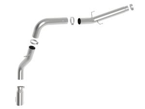 aFe Power - aFe Power Large Bore-HD 5 IN 409 Stainless Steel DPF-Back Exhaust System w/Polished Tip RAM Diesel Trucks 19-23 L6-6.7L (td) - 49-42075-P - Image 3