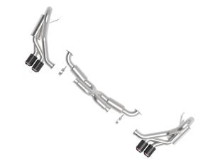 aFe Power - aFe Power MACH Force-Xp 2-1/2 IN 304 Stainless Steel Cat-Back Exhaust w/Carbon Fiber Tips Porsche 911 Carrera (991) 12-16 H6-3.8L - 49-36406-1C - Image 2