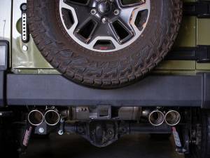 aFe Power - aFe Power Rebel Series 2-1/2 IN 409 Stainless Steel Axle-Back Exhaust System Polished Jeep Wrangler (JK) 07-18 V6-3.6/3.8L - 49-48086-P - Image 7