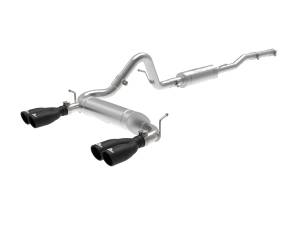 aFe Power - aFe Power Vulcan Series 2-1/2 IN 304 Stainless Steel Cat-Back Exhaust System Black Jeep Wrangler (JK) 07-18 V6-3.6L/3.8L - 49-38087-B - Image 1