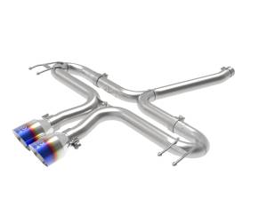 aFe Power - aFe Power Takeda 2-1/2 IN 304 Stainless Steel Axle-Back Exhaust System w/ Blue Flame Tips Honda Civic Sport 17-21 L4-1.5L (t) - 49-36625-L - Image 1