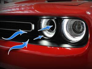 aFe Power - aFe POWER Dynamic Air Scoop D.A.S. Red Dodge Challenger 15-23 V6-3.6L/V8-5.7L/6.4L/6.2L (sc) HEMI - 54-72203-SR - Image 5