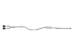 aFe Power - aFe Power Takeda 2-1/2 IN 304 Stainless Steel Cat-Back Exhaust System w/ Carbon Fiber Tips Honda Civic Si Sedan 17-20 L4-1.5L (t) - 49-36619-C - Image 2