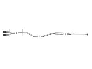 aFe Power - aFe Power Takeda 2-1/2 IN 304 Stainless Steel Cat-Back Exhaust System w/ Carbon Fiber Tips Honda Civic Si Sedan 17-20 L4-1.5L (t) - 49-36620-C - Image 2