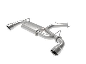 aFe Power - aFe Power Takeda-ST 3 IN 304 Stainless Steel Axle-Back Exhaust System w/ Polished Tips Hyundai Veloster N 19-20 L4-2.0L (t) - 49-37009-P - Image 1