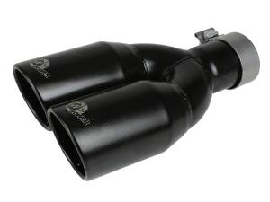 aFe Power MACH Force-Xp 409 Stainless Steel Clamp-on Exhaust Tip Black 2-1/2 IN Inlet x 3-1/2 IN Outlet X 12 IN L - 49T25374-B12