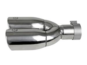 aFe Power - aFe Power MACH Force-Xp 304 Stainless Steel Clamp-on Exhaust Tip Polished 2-1/2 IN Inlet x 3-1/2 IN Outlet X 12 IN L - 49T25374-P12 - Image 2