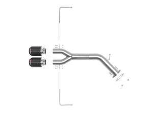 aFe Power - aFe Power Takeda 3 IN to 2-1/2 IN 304 Stainless Steel Axle-Back Exhaust Carbon Fiber Tip Hyundai Veloster 19-21 L4-1.6L (t) - 49-37012-C - Image 3