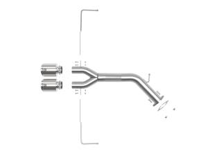 aFe Power - aFe Power Takeda 3 IN to 2-1/2 IN 304 Stainless Steel Axle-Back Exhaust w/ Polished Tip Hyundai Veloster 19-21 L4-1.6L (t) - 49-37012-P - Image 3