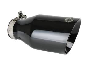 aFe Power MACH Force-Xp 409 Stainless Steel Clamp-on Exhaust Tip Black 2-1/2 IN Inlet x 4-1/2 IN Outlet x 9 IN L - 49T25454-B091