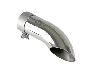 aFe Power MACH Force-Xp 304 Stainless Steel Clamp-on Exhaust Tip Polished 2-1/2 IN Inlet x 2-1/2 IN Outlet X 9 IN L - 49T25254-P09