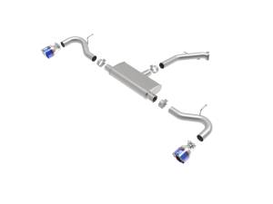 aFe Power - aFe Power Takeda 2-1/2 IN 409 Stainless Steel Axle-Back Exhaust w/ Blue Flame Tips Hyundai Elantra GT 18-20 L4-1.6L (t) - 49-47016-L - Image 2