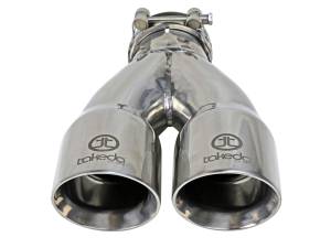 aFe Power - aFe Power Takeda 304 Stainless Steel Clamp-on Exhaust Tip Polished 2-1/2 IN Inlet x 3 IN Dual Outlet x 9-1/2 IN L - 49T25364-P10 - Image 3