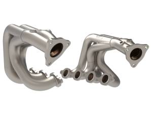 aFe Power Twisted Steel 1-7/8 IN to 2-3/4 IN 304 Stainless Headers w/ Titanium Coat Finish Chevrolet Corvette (C8) 20-23 V8-6.2L - 48-34148-T