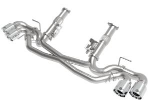 aFe Power MACH Force-Xp Cat-Back Exhaust w/o NPP Exhaust Valve Polished Tip No Muffler Chevrolet Corvette (C8) 20-23 V8-6.2L - 49-34127NM-P