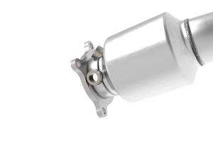 aFe Power - aFe Power Twisted Steel Down Pipe 3 IN 304 Stainless Steel w/ Cat Audi A4/A5 (B8) 09-16 L4-2.0L (t) - 48-36410-YC - Image 2