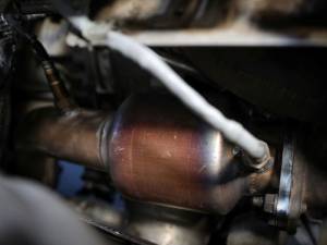 aFe Power - aFe Power Twisted Steel Down Pipe 3 IN 304 Stainless Steel w/ Cat Audi A4/A5 (B8) 09-16 L4-2.0L (t) - 48-36410-YC - Image 4
