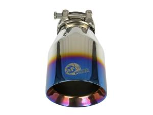 aFe Power - aFe Power MACH Force-Xp 304 Stainless Steel Clamp-on Exhaust Tip Blue Flame 2-1/2 IN Inlet x 4 IN Outlet x 7 IN L - 49T25404-L071 - Image 3