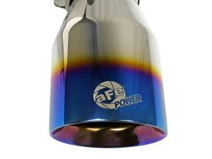 aFe Power - aFe Power MACH Force-Xp 304 Stainless Steel Clamp-on Exhaust Tip Blue Flame 2-1/2 IN Inlet x 4 IN Outlet x 7 IN L - 49T25404-L071 - Image 5