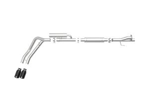 aFe Power - aFe Power Rebel Series 3 IN 409 Stainless Steel Cat-Back Exhaust System w/Black Tip Ford F-250/F-350 17-23 V8-6.2/7.3L - 49-43117-B - Image 4