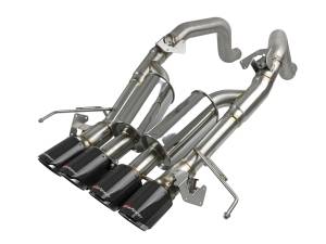 aFe Power - aFe Power MACH Force-Xp 304 Stainless Steel Axle-Back Exhaust System w/ Carbon Fiber Tips Chevrolet Corvette (C7) 14-19 V8-6.2L LT1 - 49-34056-1C - Image 1