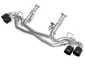 aFe Power MACH Force-Xp Cat-Back Exhaust w/ NPP Exhaust Valve Black Tip No Muffler Chevrolet Corvette (C8) 20-23 V8-6.2L - 49-34124NM-B