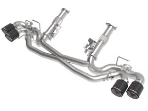 aFe Power - aFe Power MACH Force-Xp Cat-Back Exhaust w/ NPP Exhaust Valve Carbon Tip No Muffler Chevrolet Corvette (C8) 20-23 V8-6.2L - 49-34124NM-C - Image 1