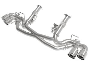 aFe Power MACH Force-Xp Cat-Back Exhaust w/ NPP Exhaust Valve Polished Tip No Muffler Chevrolet Corvette (C8) 20-23 V8-6.2L - 49-34124NM-P