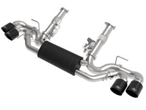 aFe Power - aFe Power MACH Force-Xp Cat-Back Exhaust w/o NPP Exhaust Valve Black Tip Chevrolet Corvette (C8) 20-23 V8-6.2L - 49-34127-B - Image 1