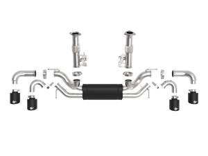 aFe Power - aFe Power MACH Force-Xp Cat-Back Exhaust w/o NPP Exhaust Valve Black Tip Chevrolet Corvette (C8) 20-23 V8-6.2L - 49-34127-B - Image 2