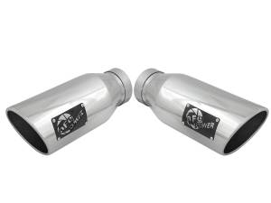 aFe Power - aFe Power Large Bore-HD 4 IN 409 Stainless Steel DPF-Back Exhaust System w/Polished Tip Ford Diesel Trucks 15-16 V8-6.7L (td) - 49-43122-P - Image 2