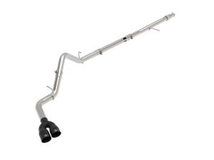 aFe Power - aFe Power Rebel XD Series 3 IN 304 Stainless Steel DPF-Back Exhaust w/Dual Black Tips GM Trucks 20-22 L6-3.0L (td) LM2 - 49-34129-B - Image 1